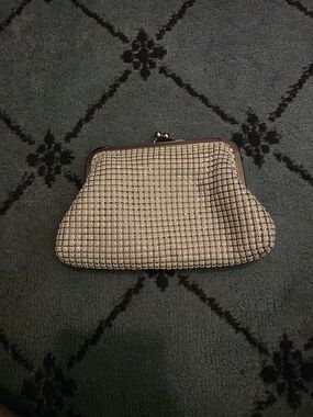 1950s Vintage White Enamel Metal Evening Bag